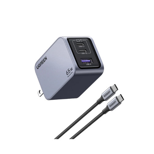 Ugreen Nexode Pro 3 Port (1 x USB A, 2 x USB C) 65W GaN Tech Mini Fast Charger Gray (X755/25870) Ugreen Nexode Pro 3 Port (1 x USB A, 2 x USB C) 65W GaN Tech Mini Fast Charger Gray (X755/25870)